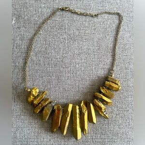 Gold Stone Statement Necklace
